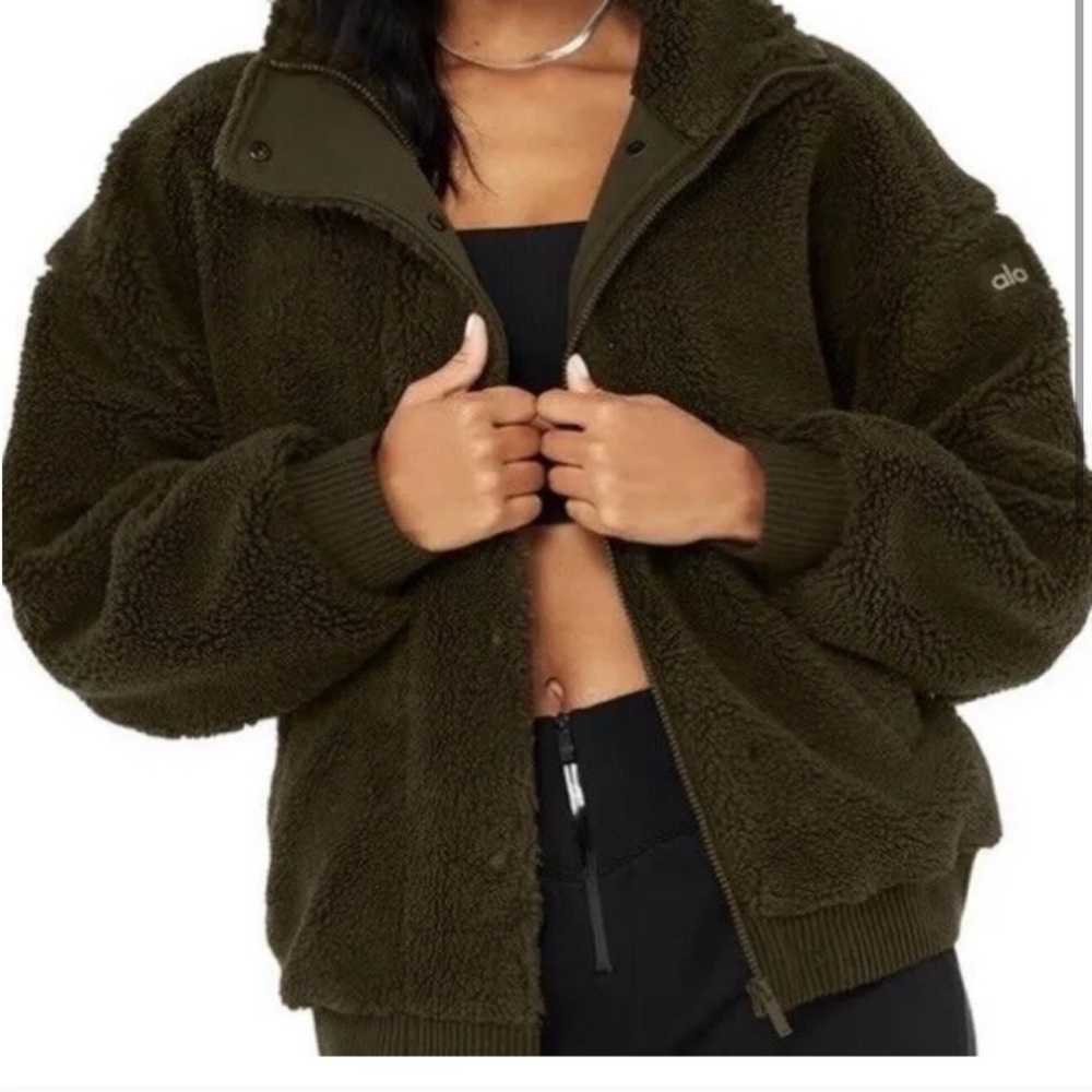 Alo Cropped Fleece Jacket